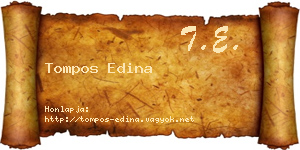 Tompos Edina névjegykártya