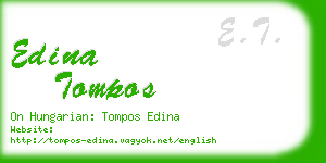 edina tompos business card